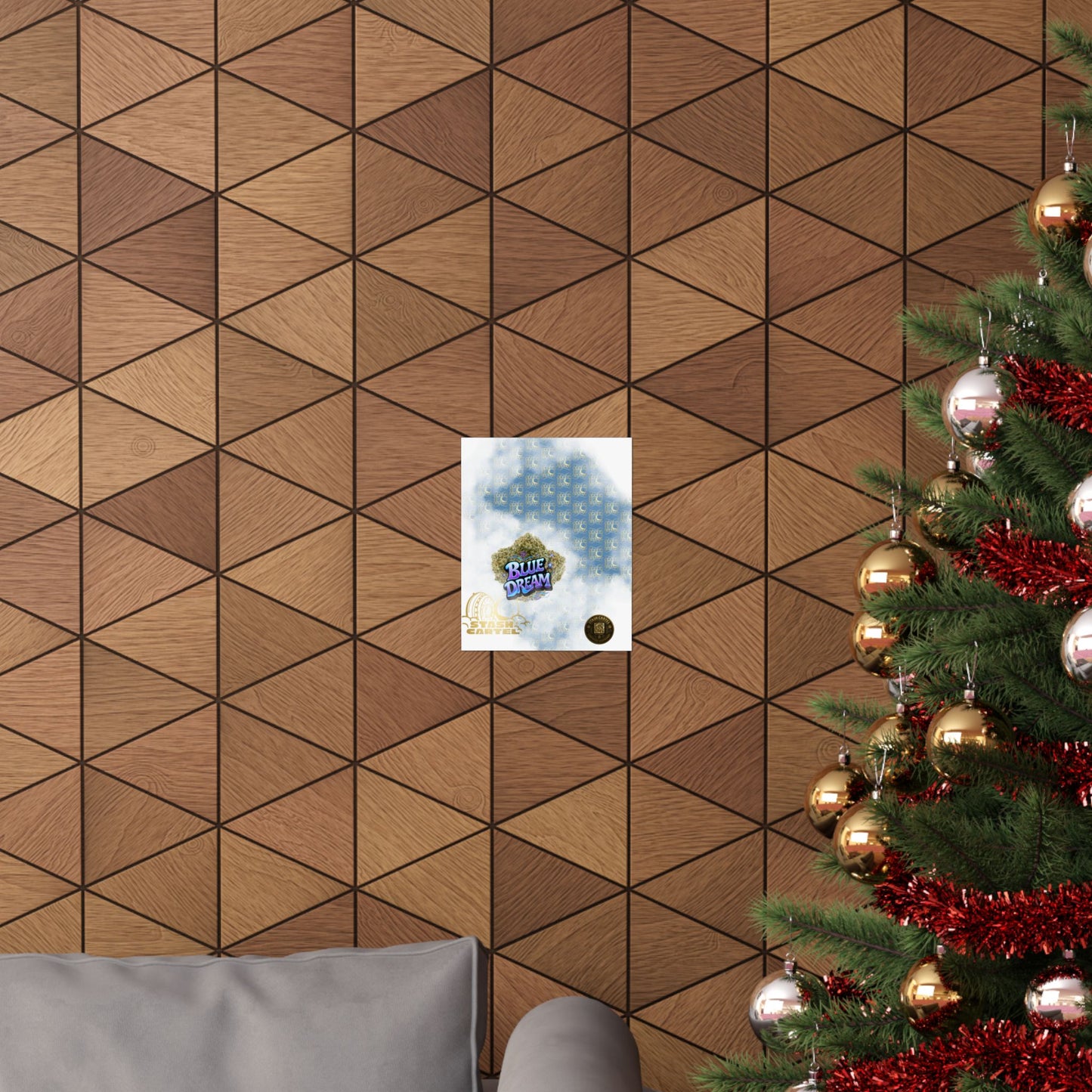 💭 "Blue Dream" West Coast Sativa Hybrid Poster – Classic Cali Cannabis Art in Sky Blue Tones