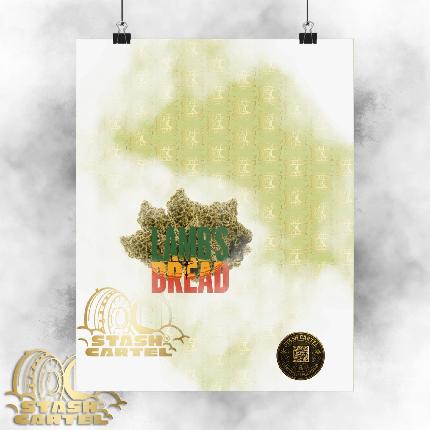 🇯🇲🕊️ Lamb’s Bread Poster – Jamaican Sativa Print with Bright Uplift & History