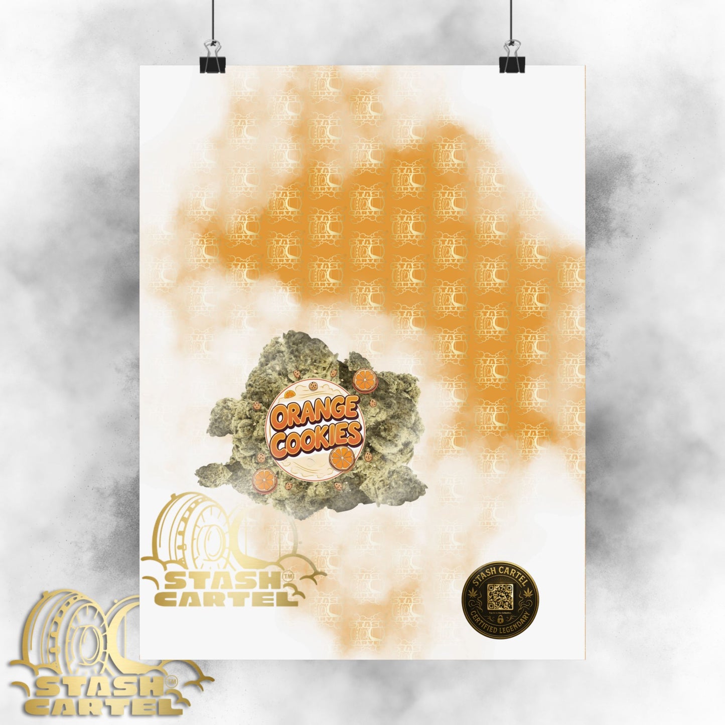 🍊🍪 Orange Cookies Poster – Zesty Cookie Gas Hybrid Poster with Citrus Burst