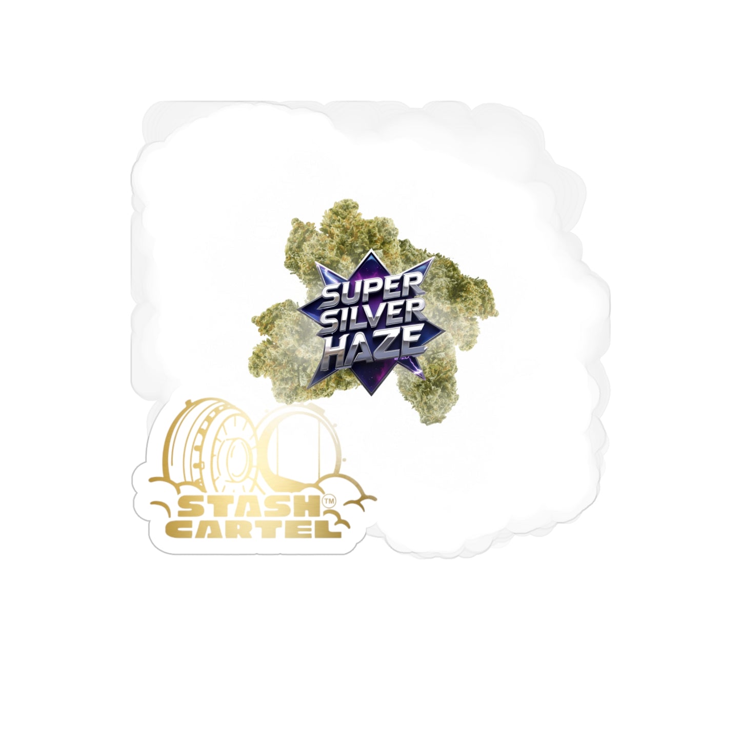 Super Silver Haze Transparent Outdoor Sticker – Stoner Art Collectible