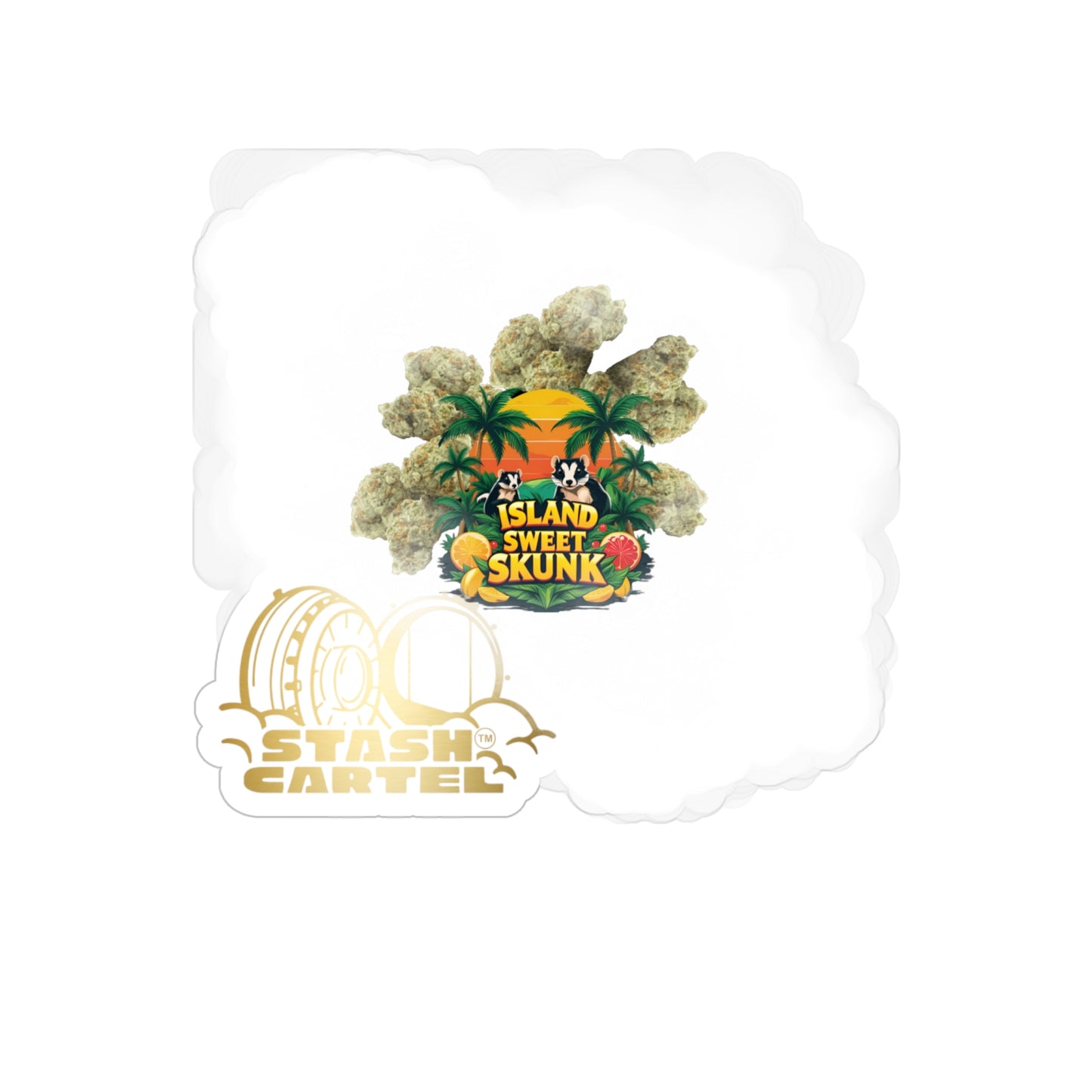 Island Sweet Skunk Transparent Outdoor Sticker – Cannabis Culture Merch