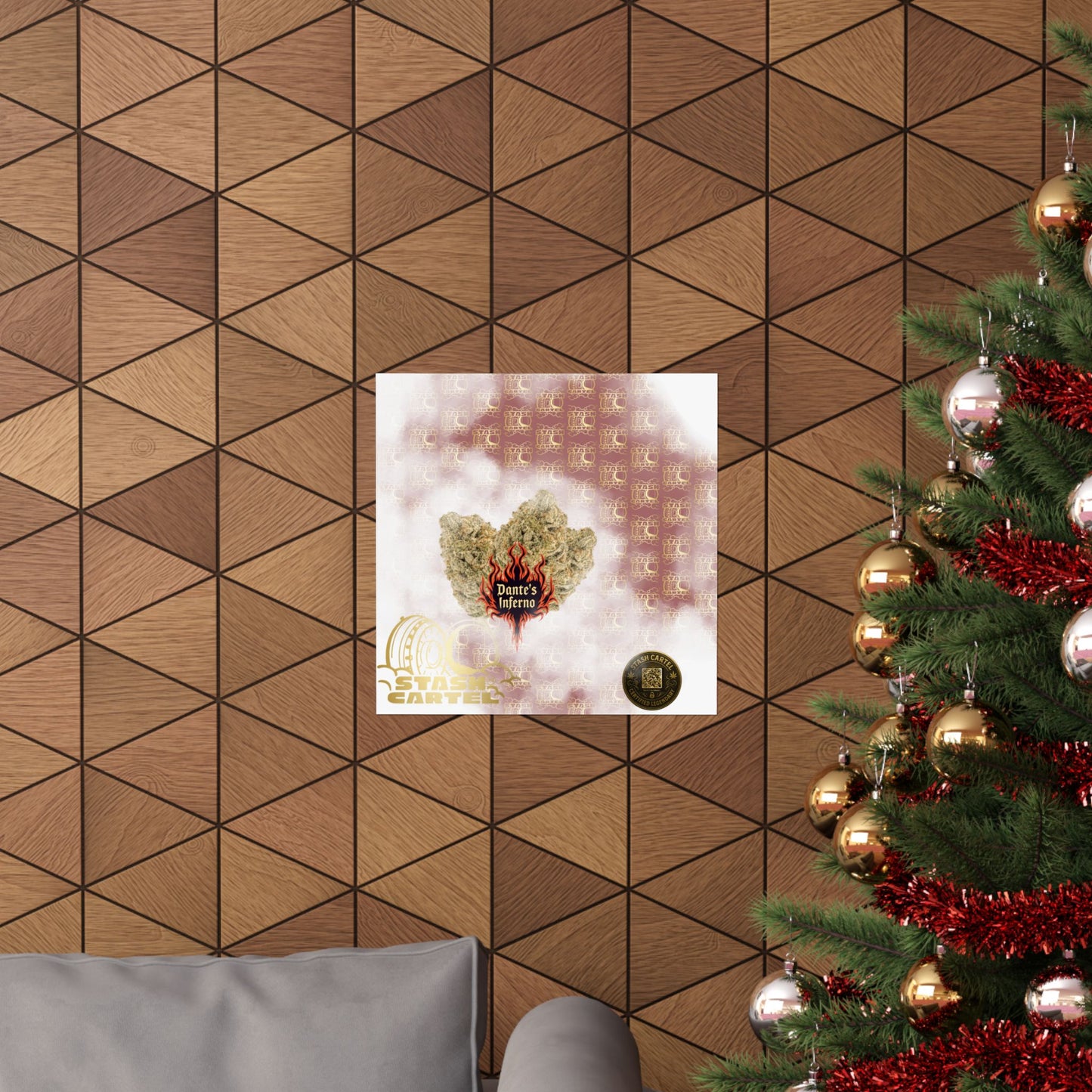 🔥😈 Dante’s Inferno Poster – Exotic Indica Hybrid Poster with Fiery Candy Terps