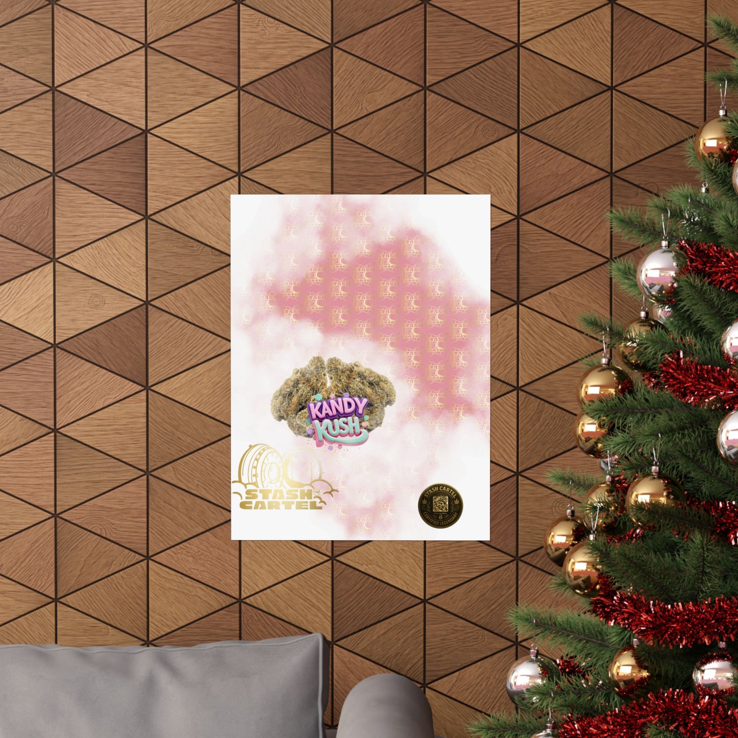 🍬💨 Kandy Kush Poster – Sweet Hybrid Wall Art with Candy Terps & Euphoric Balance