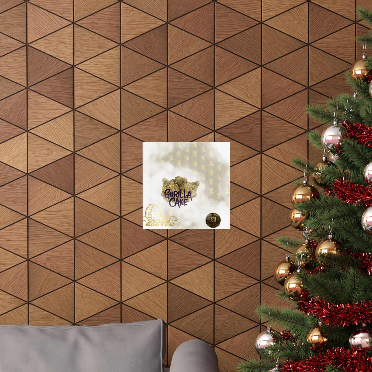 🎂🦍 Gorilla Cake Poster – Dessert Gas Hybrid Wall Art with Sticky Terps