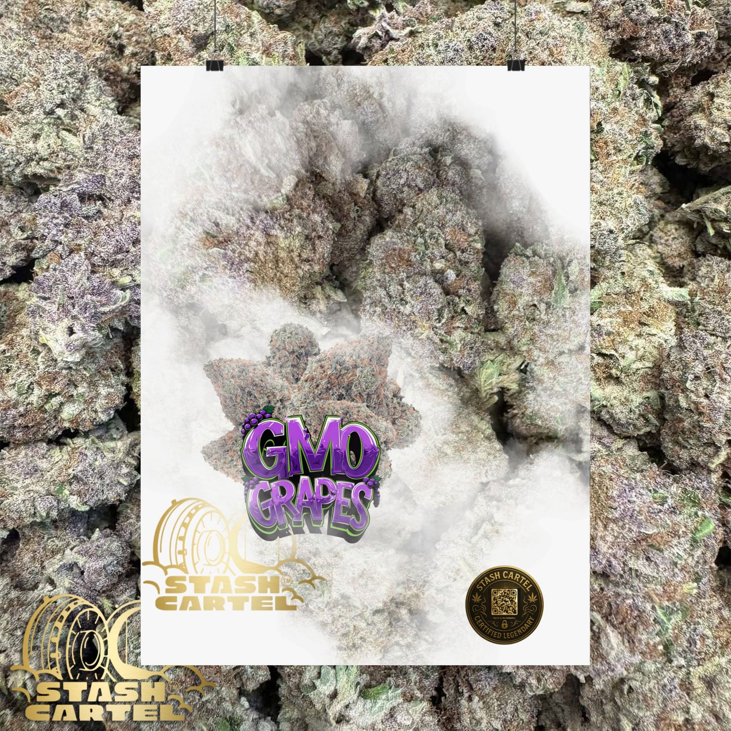 🔮 "GMO Grapes" Terp-Fueled Indica Art Poster