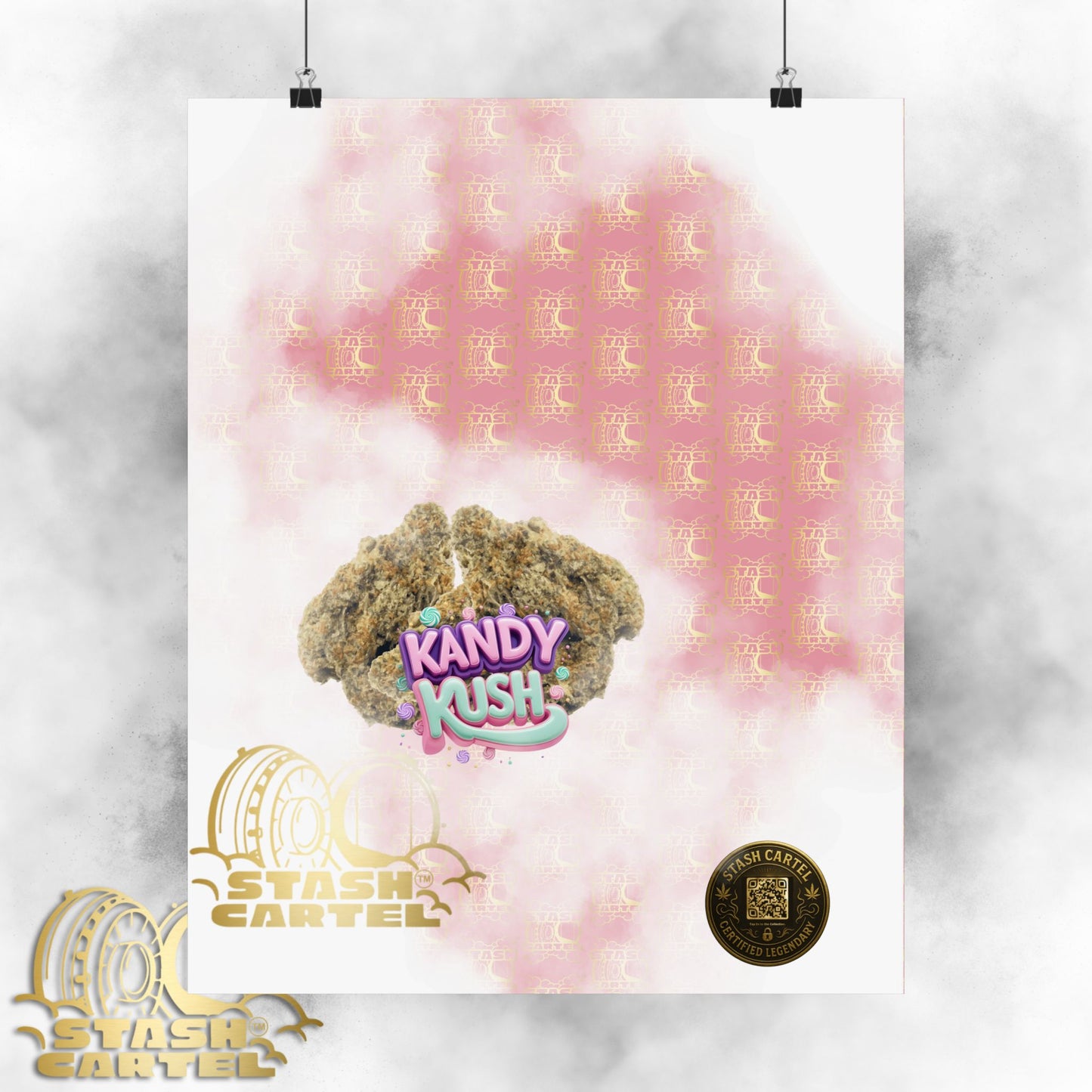 🍬💨 Kandy Kush Poster – Sweet Hybrid Wall Art with Candy Terps & Euphoric Balance