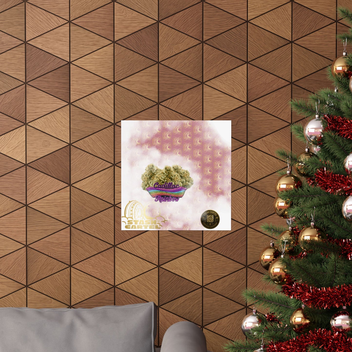 🚗🌈 "Cadillac Rainbow" Hybrid Poster – Premium Funk Ride