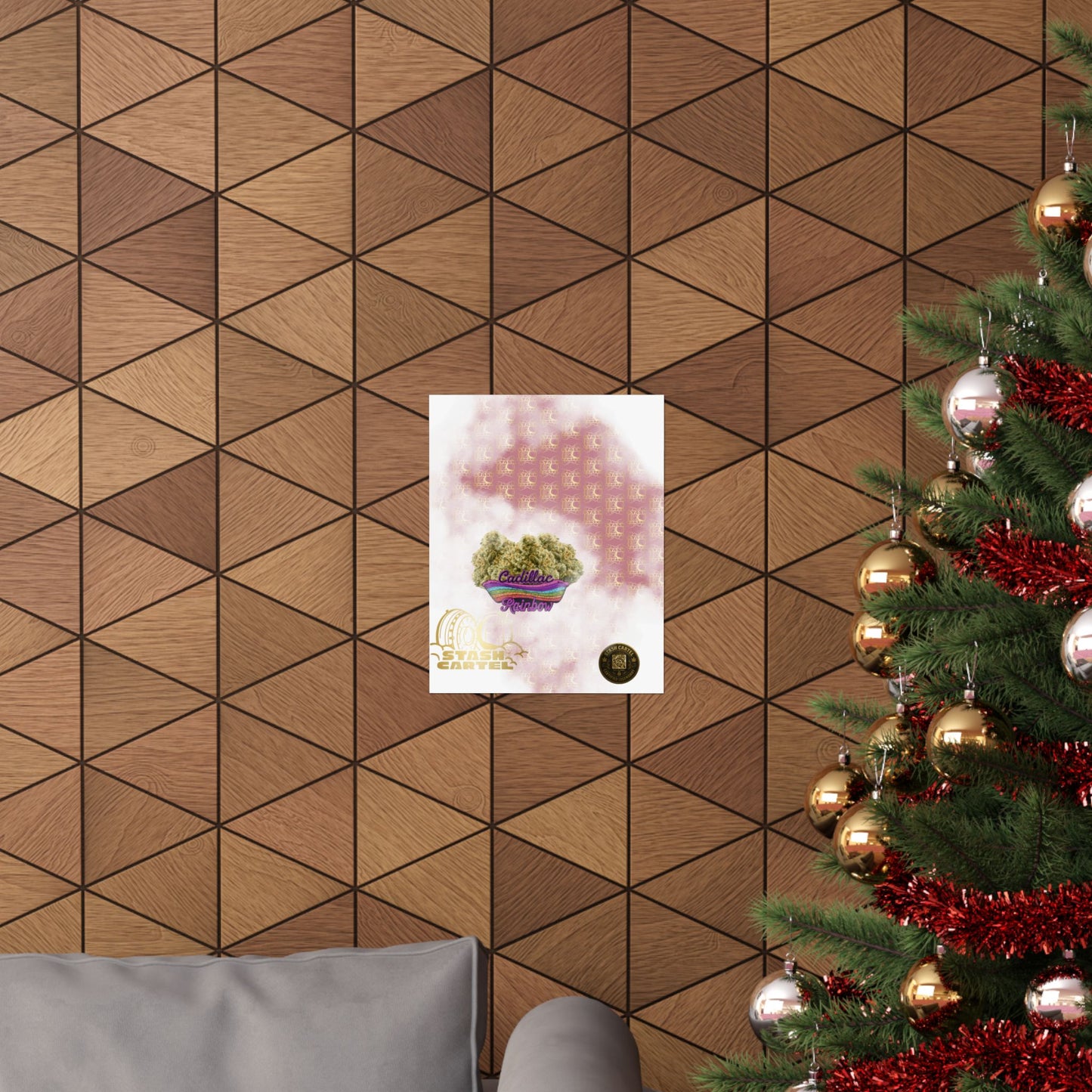 🚗🌈 "Cadillac Rainbow" Hybrid Poster – Premium Funk Ride