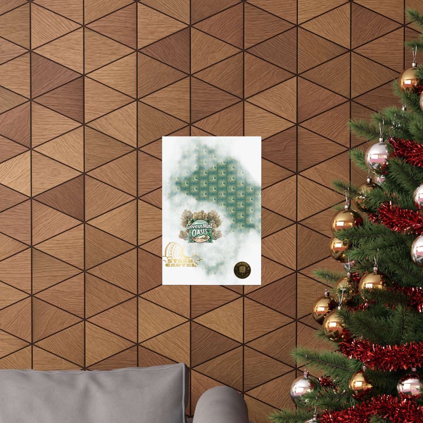 🏛️🌿 "Governmint Oasis" Hybrid Poster – Creamy Citrus Royalty