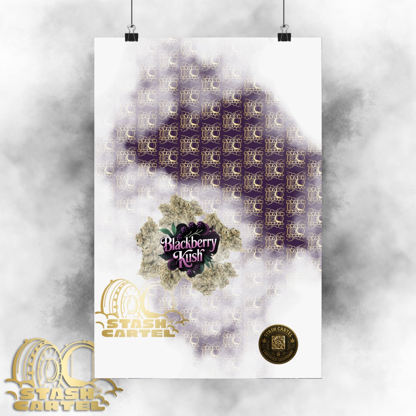 🫐 "Blackberry Kush" Midnight Indica Poster