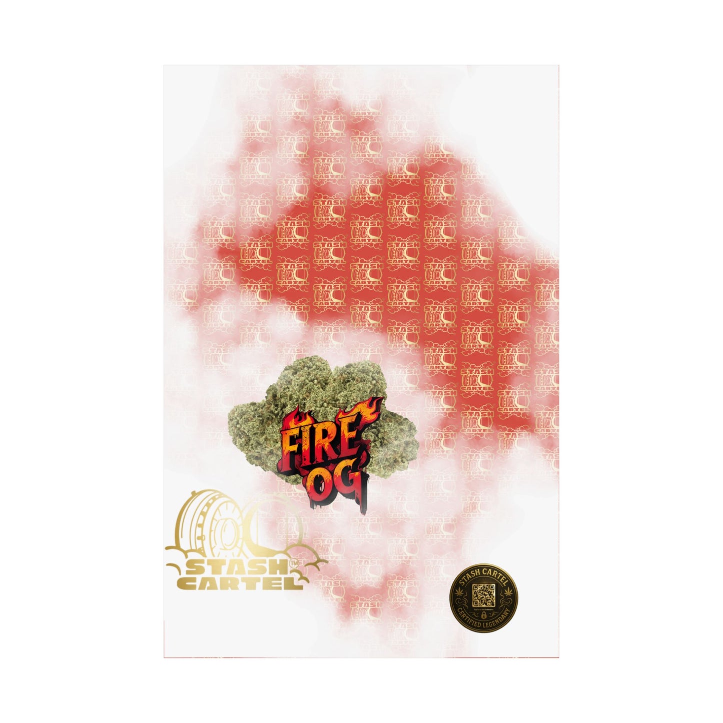 🔥⛽ Fire OG Poster – Legendary Indica Hybrid with Lemon Diesel & Full-Body Melt