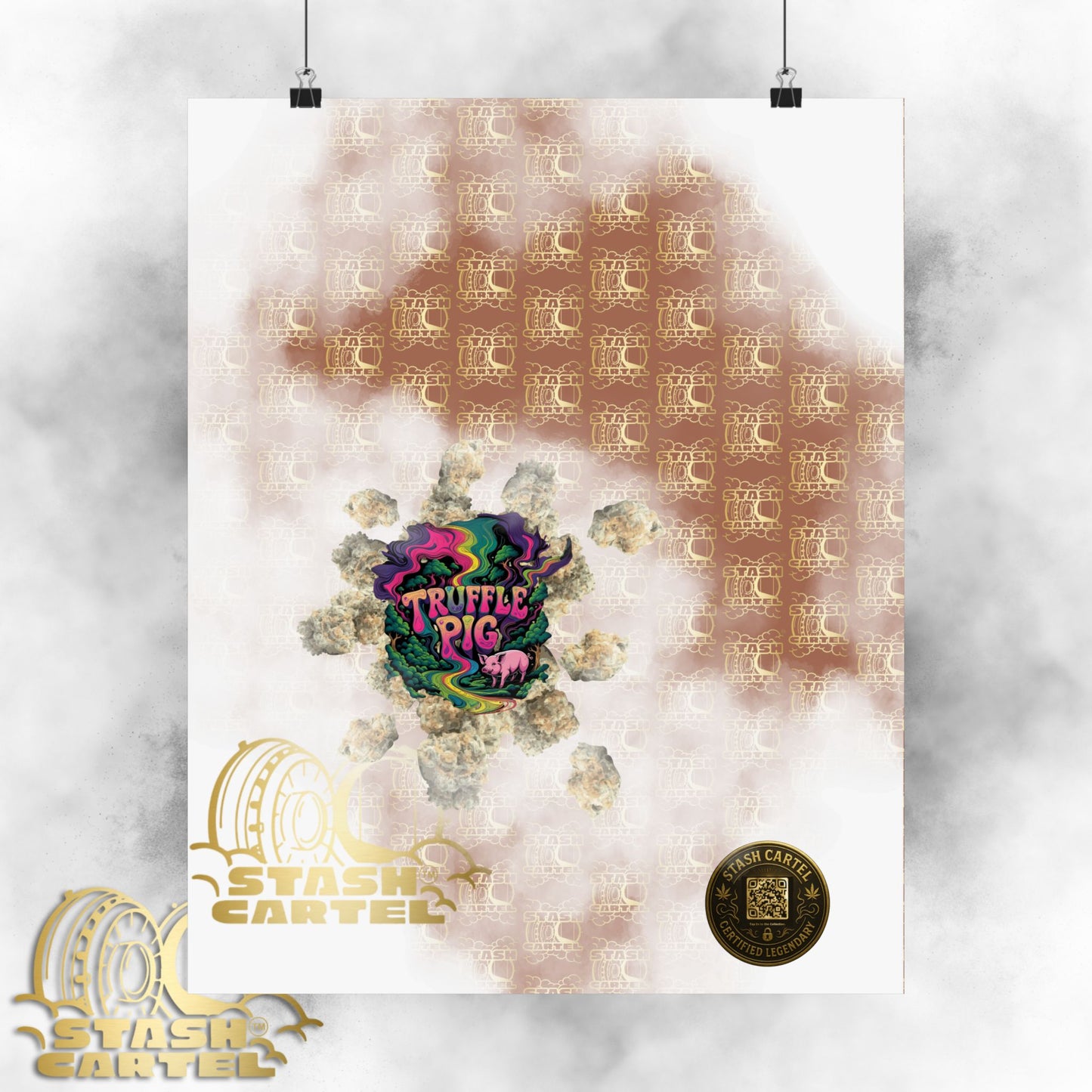 🐷🍫 Truffle Pig Poster – Rare Indica Hybrid with Candy Gas & Earthy Depth