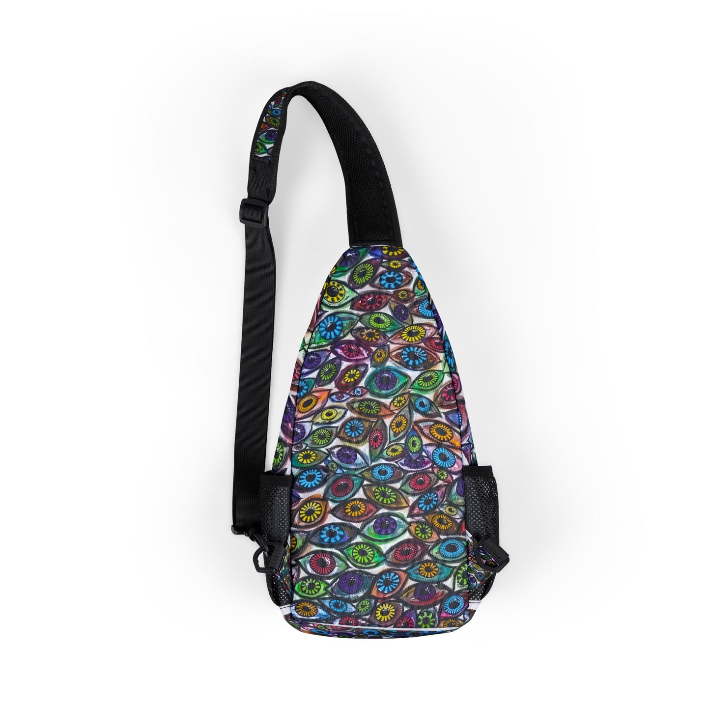 Colorful Eye See You Too Chest Bag for Everyday Adventures, Stylish Sling Bag, AOP Cool Accessory for Festivals, Travel, Gifts