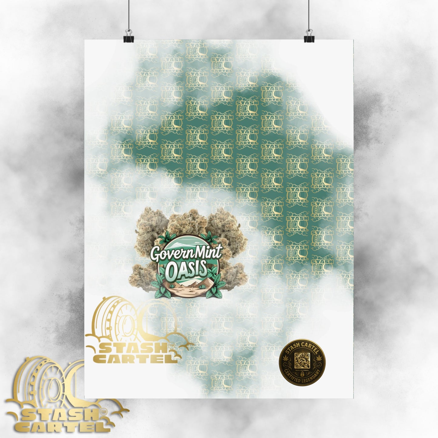 🏛️🌿 "Governmint Oasis" Hybrid Poster – Creamy Citrus Royalty