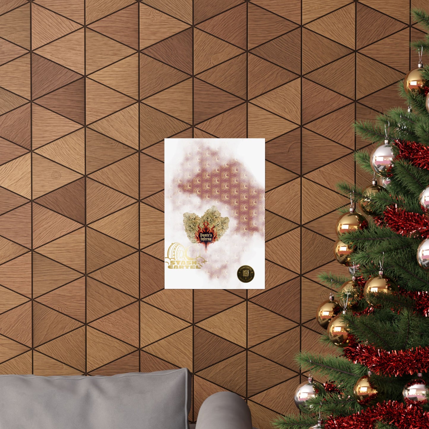 🔥😈 Dante’s Inferno Poster – Exotic Indica Hybrid Poster with Fiery Candy Terps