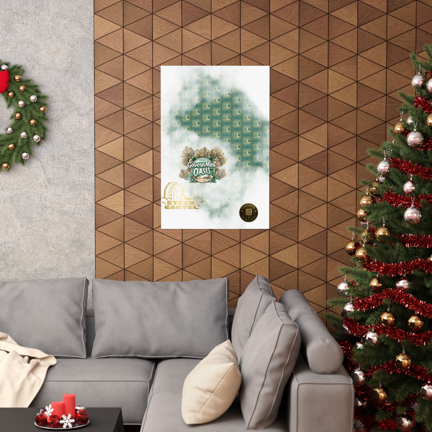 🏛️🌿 "Governmint Oasis" Hybrid Poster – Creamy Citrus Royalty