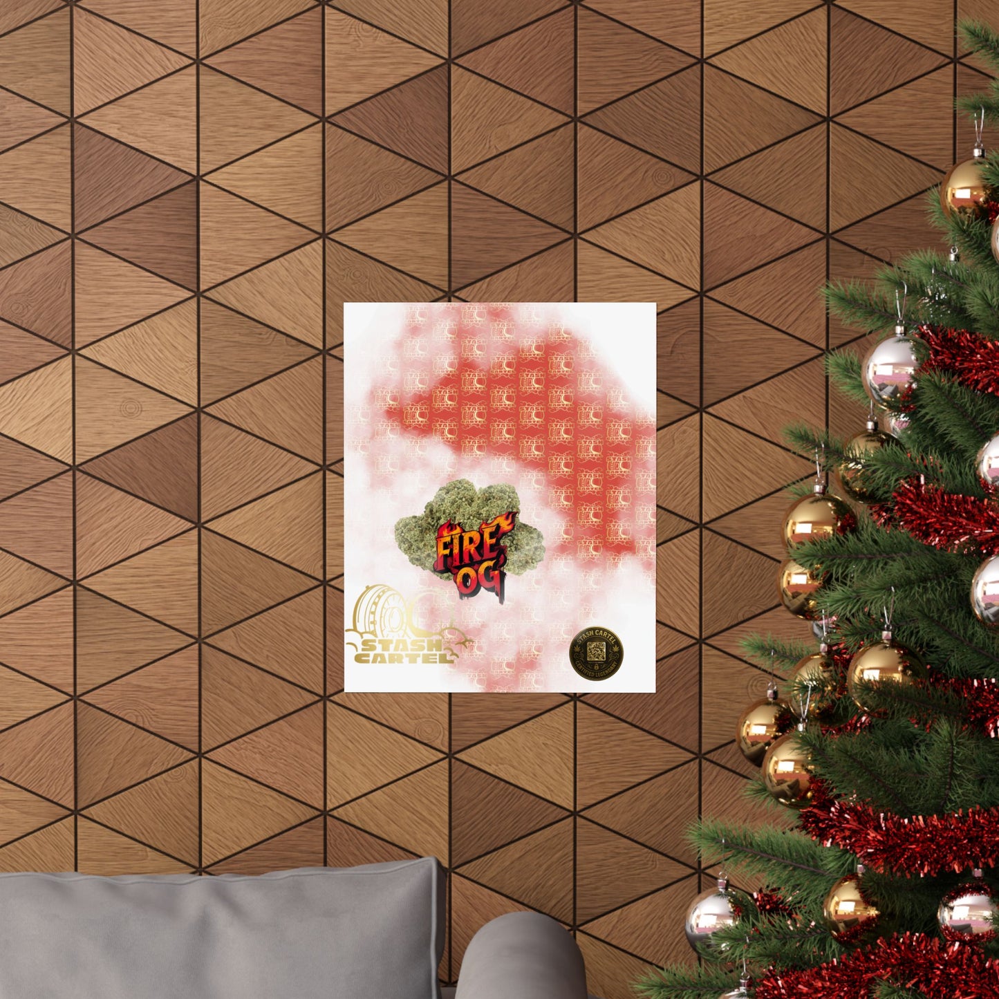 🔥⛽ Fire OG Poster – Legendary Indica Hybrid with Lemon Diesel & Full-Body Melt