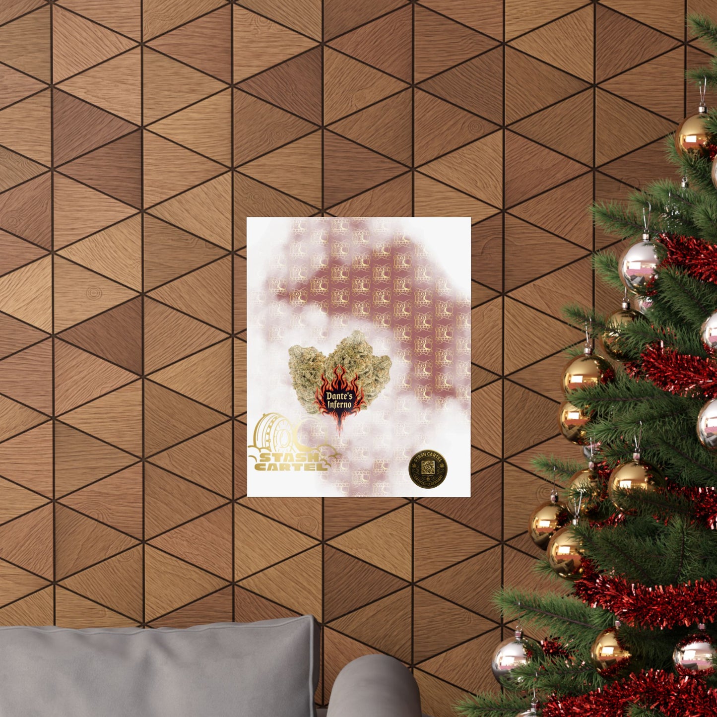 🔥😈 Dante’s Inferno Poster – Exotic Indica Hybrid Poster with Fiery Candy Terps