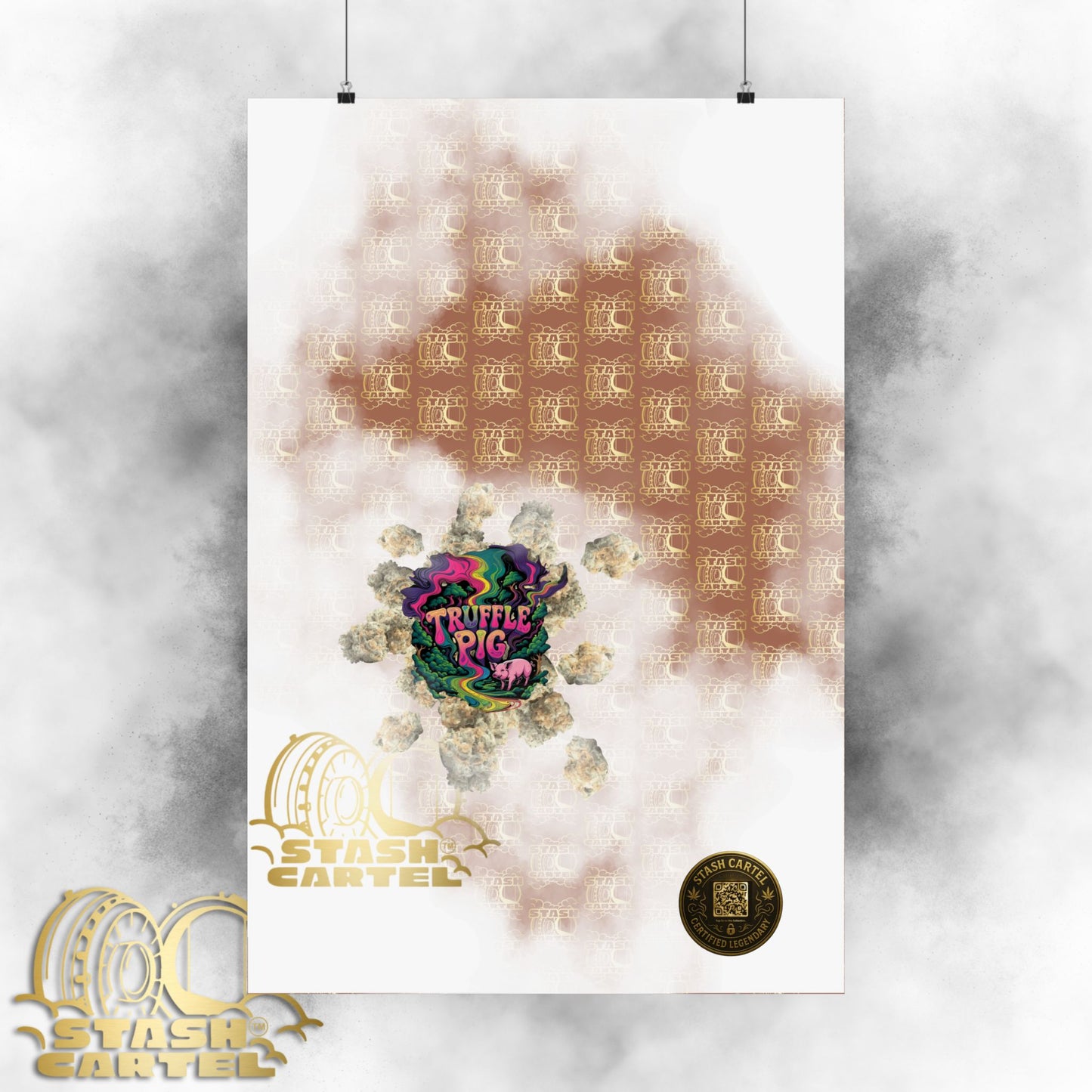 🐷🍫 Truffle Pig Poster – Rare Indica Hybrid with Candy Gas & Earthy Depth