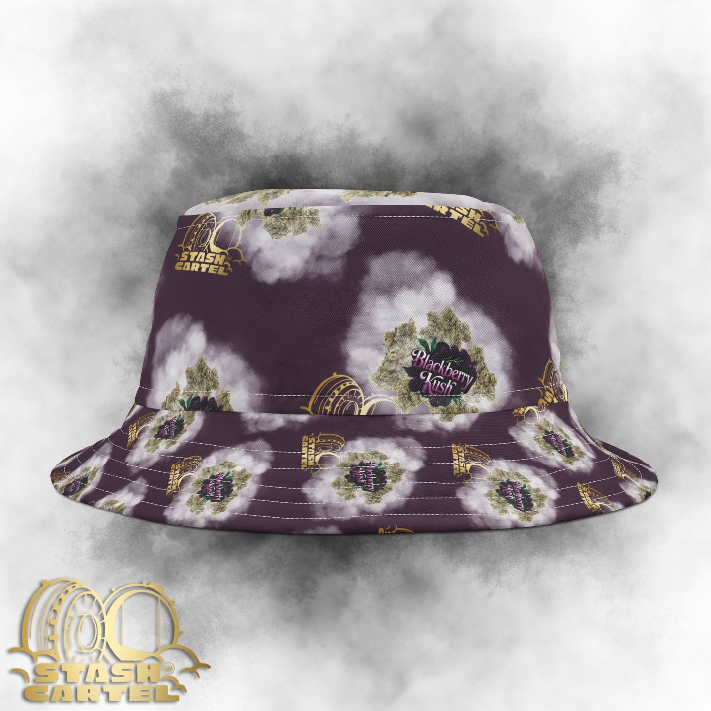 Blackberry Kush Bucket Hat – Deep Purple Drip with Relaxed Luxury