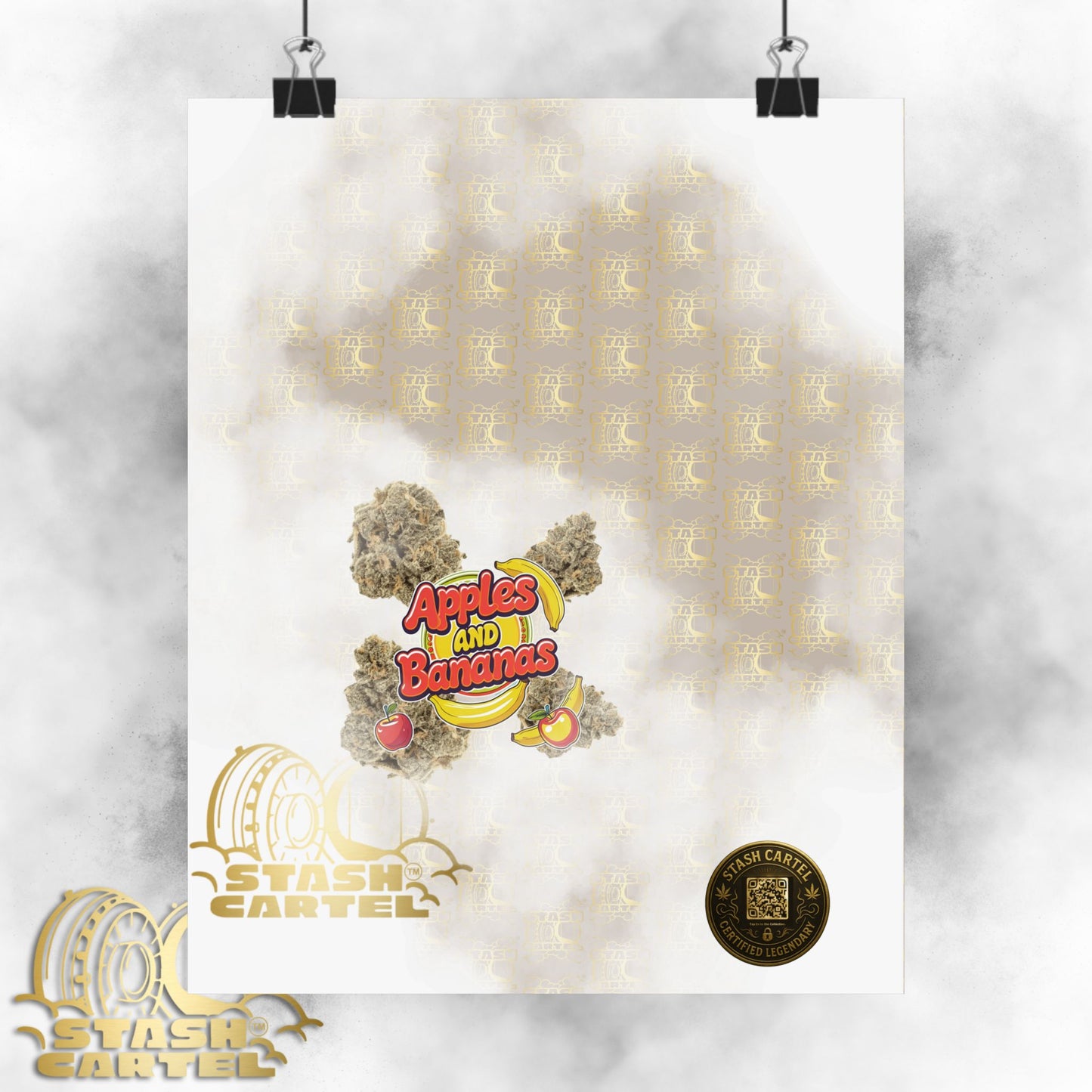 🍎🍌 Apples and Bananas Poster – Fruity Hybrid with Candy Apple & Creamy Tropical Gas
