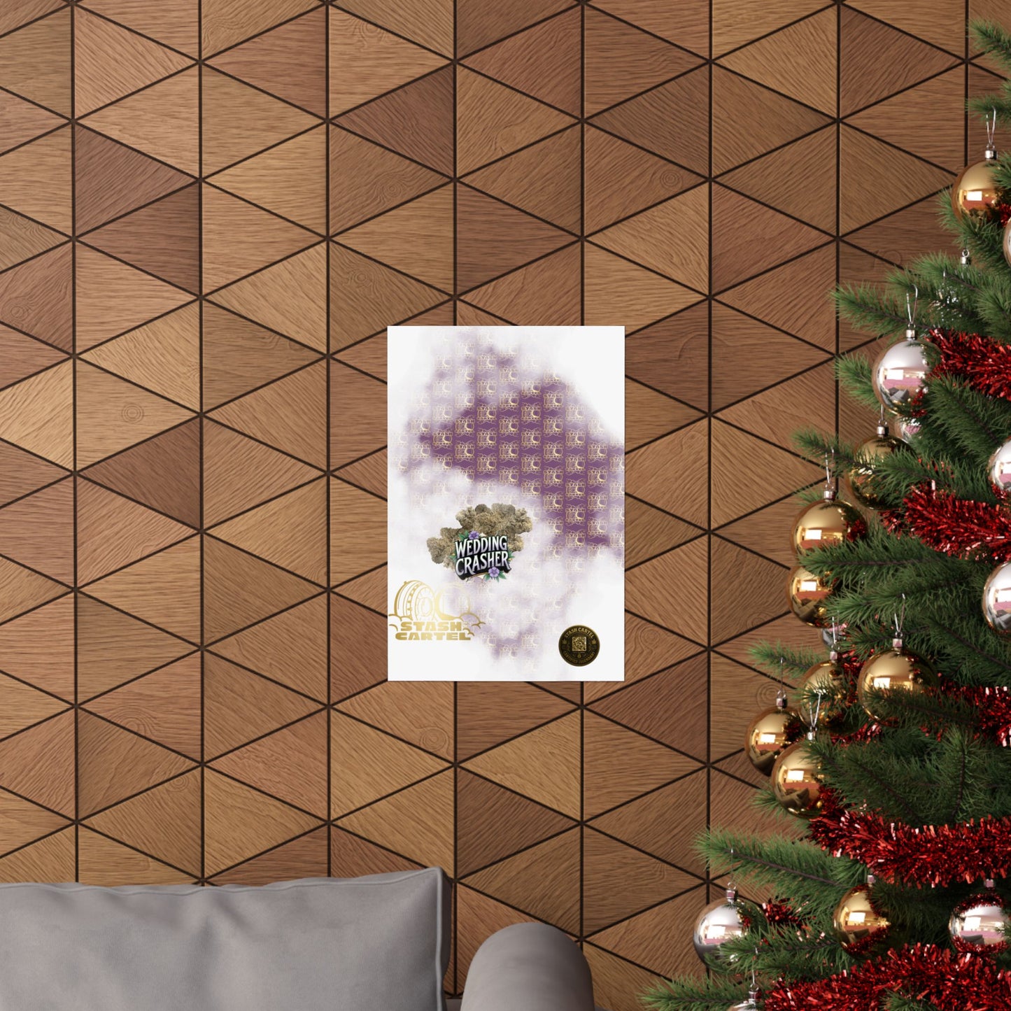 🎉💍 Wedding Crasher Poster – Uplifting Hybrid Wall Art with Vanilla Cake & Purple Gas