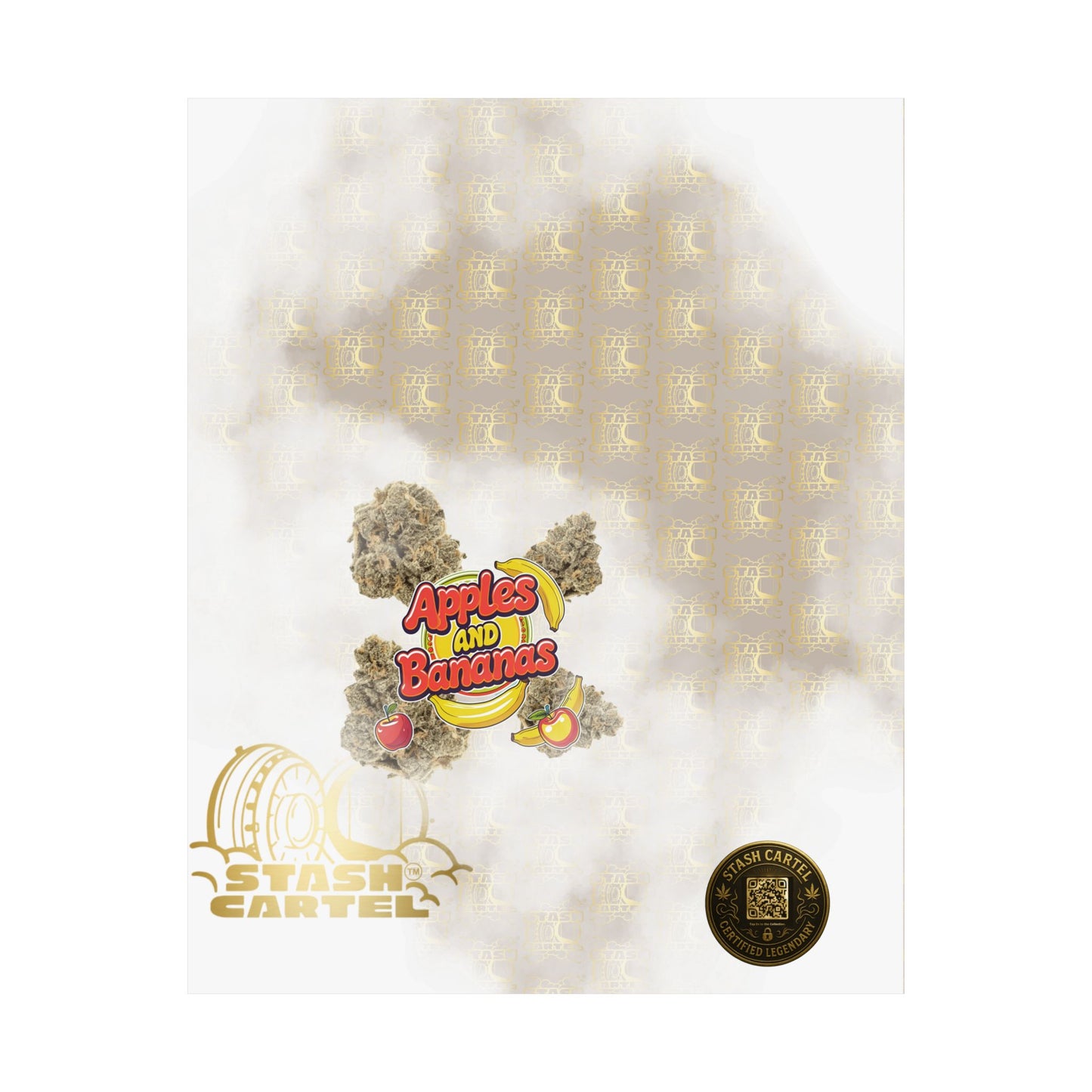 🍎🍌 Apples and Bananas Poster – Fruity Hybrid with Candy Apple & Creamy Tropical Gas