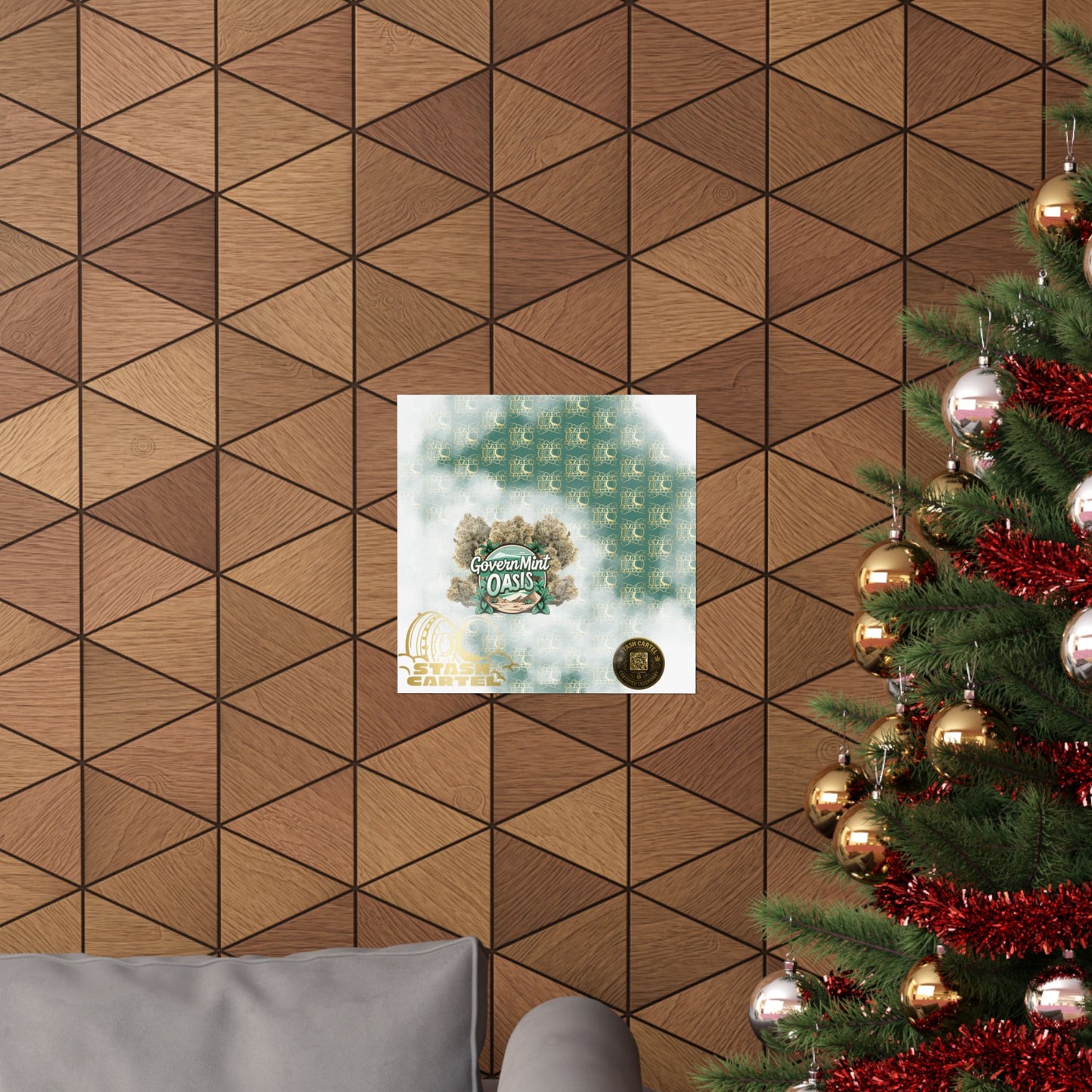 🏛️🌿 "Governmint Oasis" Hybrid Poster – Creamy Citrus Royalty