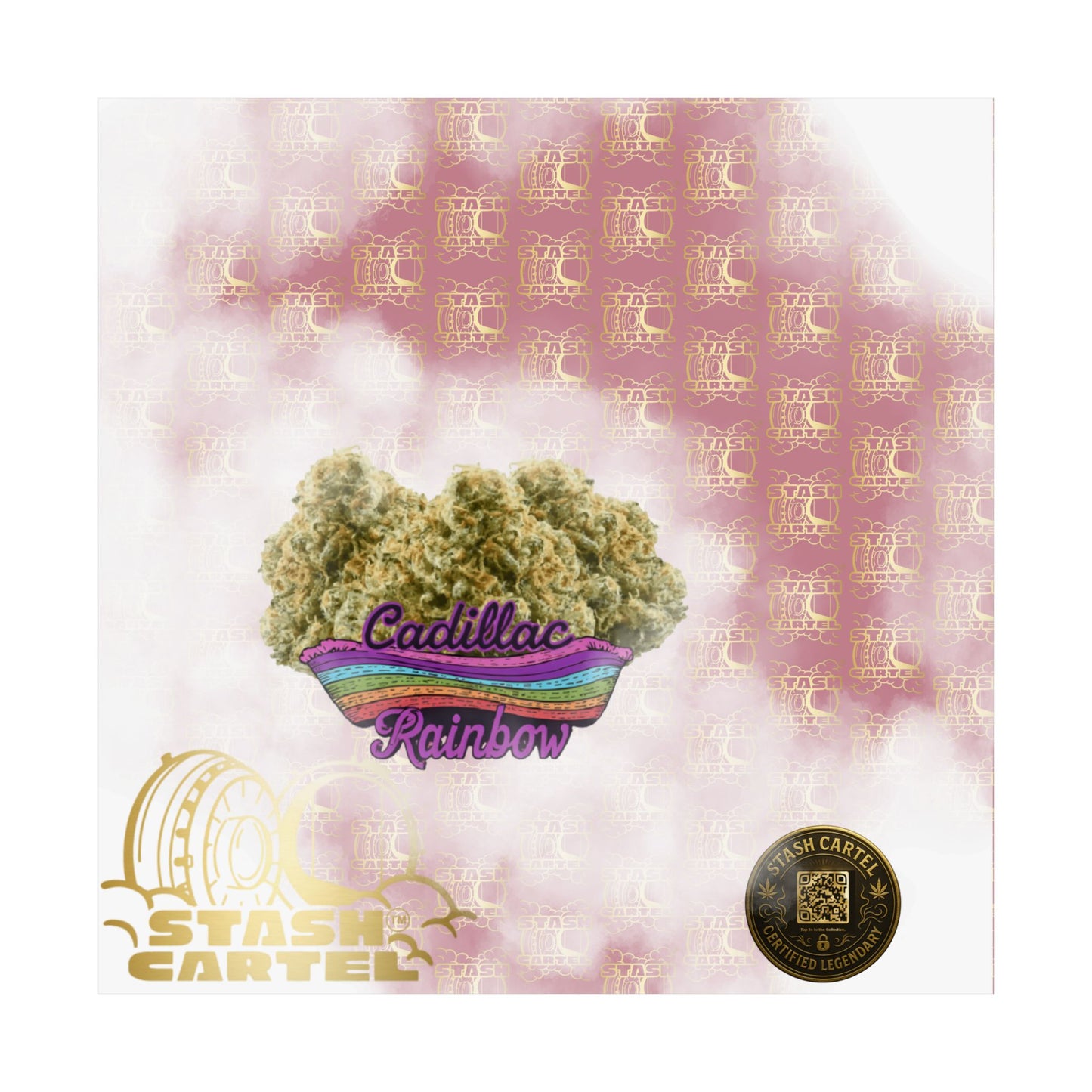 🚗🌈 "Cadillac Rainbow" Hybrid Poster – Premium Funk Ride