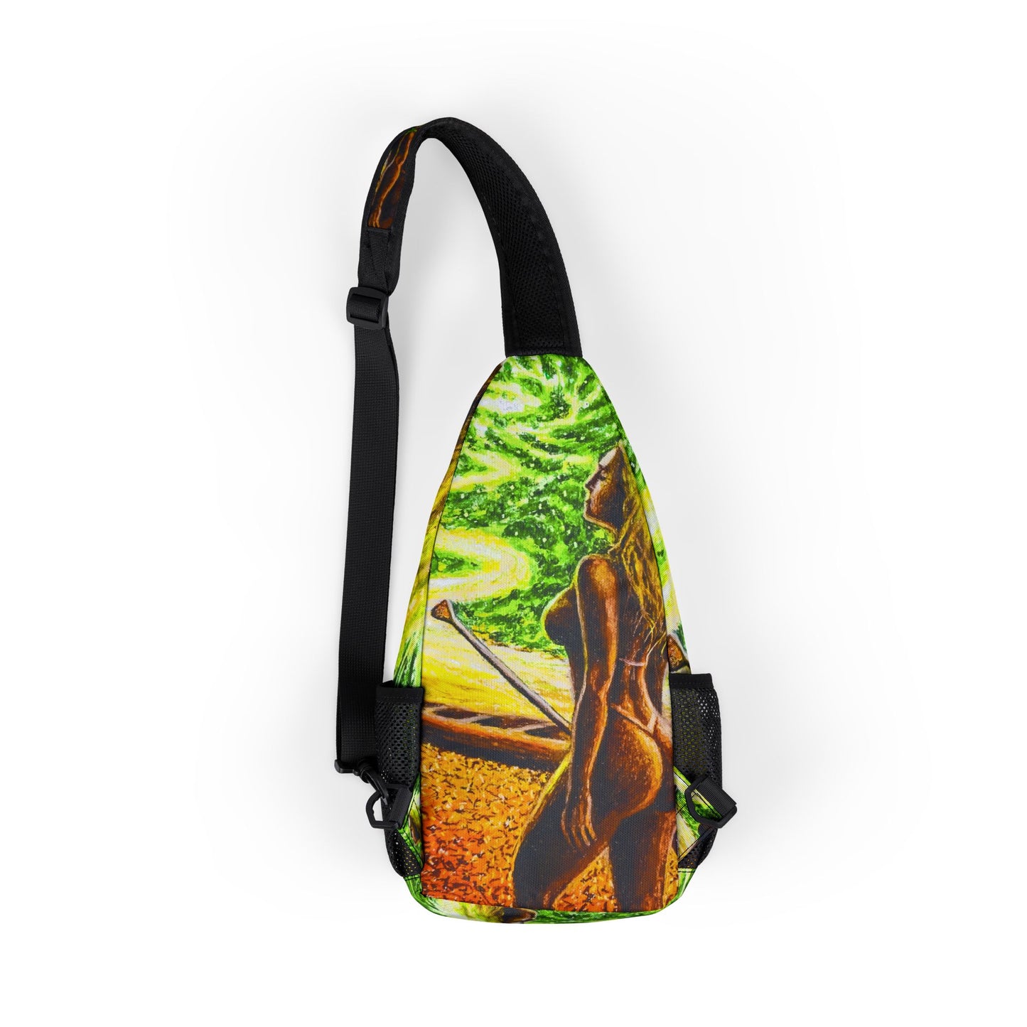 Vibrant Flow Sling Bag for Artistic Souls, Trendy Chest Bag, Boho Chic Backpack, Everyday Essentials, Unique Gift, Festival Fashion