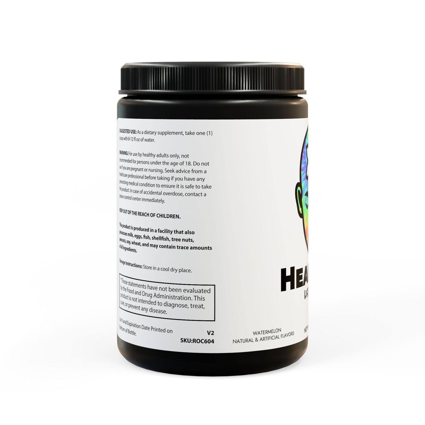 BCAA Supplement, Watermelon (325g, 11.46oz, 45 servings)