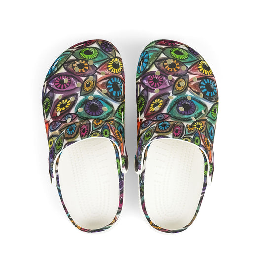 Colorful Kid's Eye See You Too EVA Foam Clogs - Fun and Comfy Footwear for Playtime, Summer, Beach, Travel, Gifts