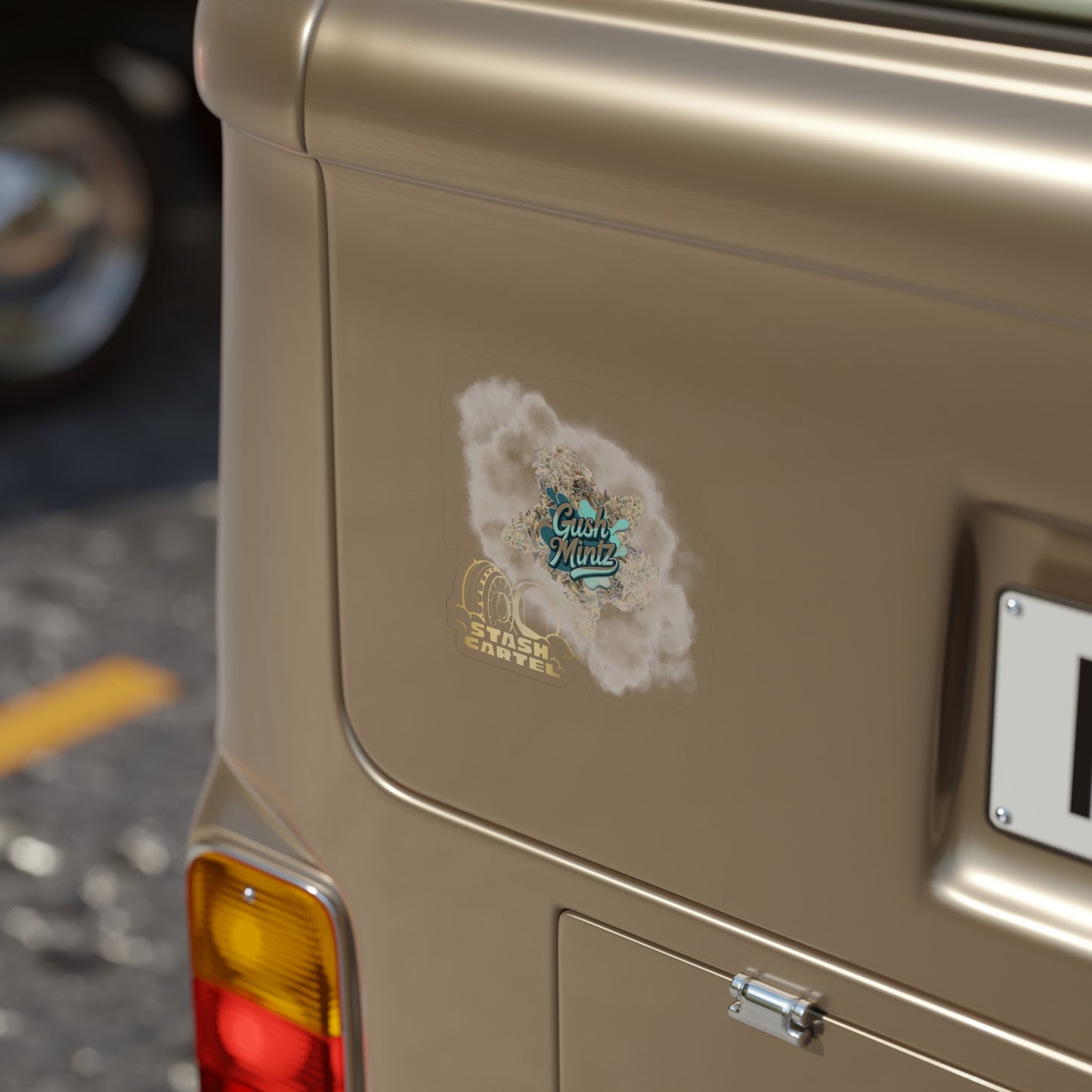 Gush Mints Transparent Outdoor Sticker – Weed Lifestyle Design