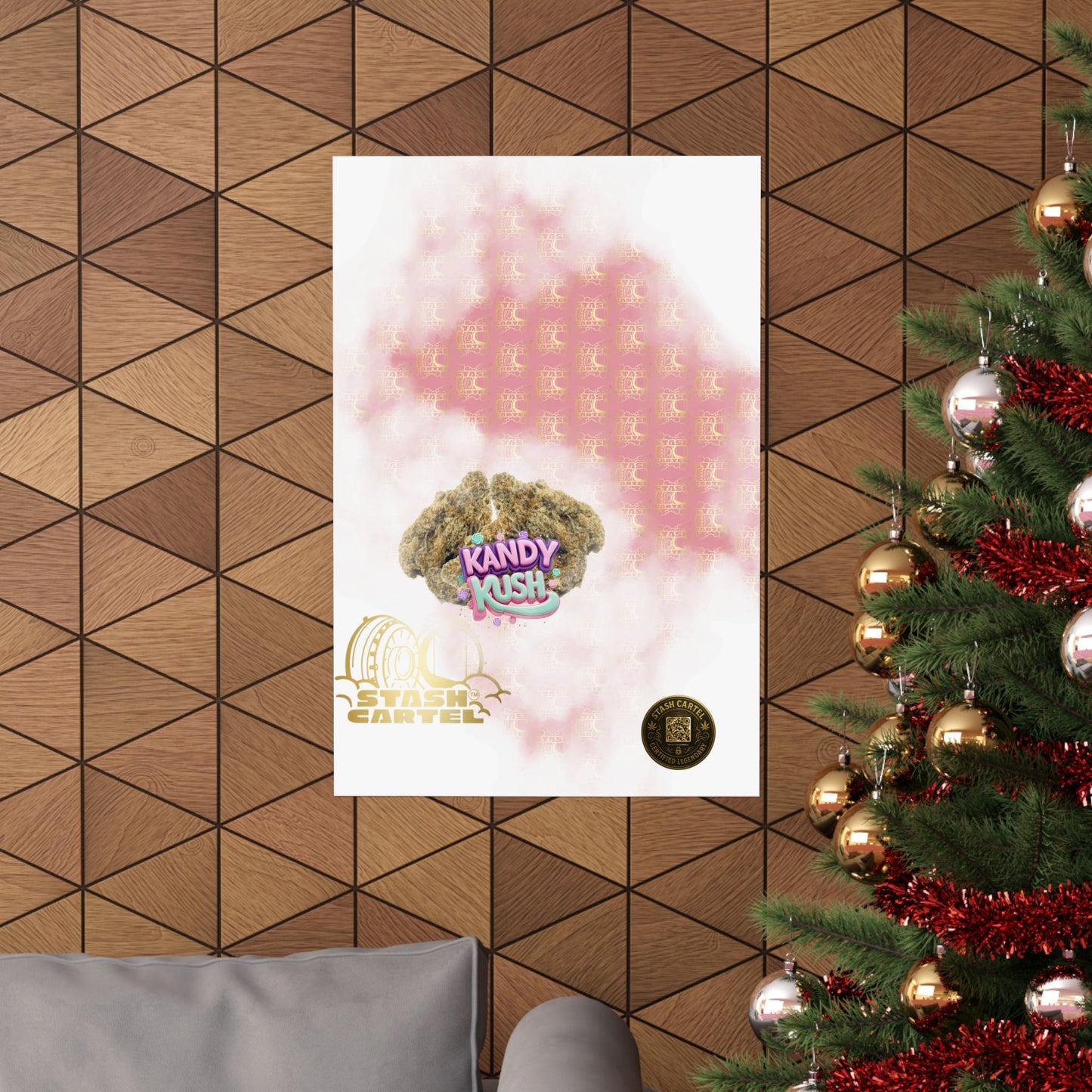 🍬💨 Kandy Kush Poster – Sweet Hybrid Wall Art with Candy Terps & Euphoric Balance
