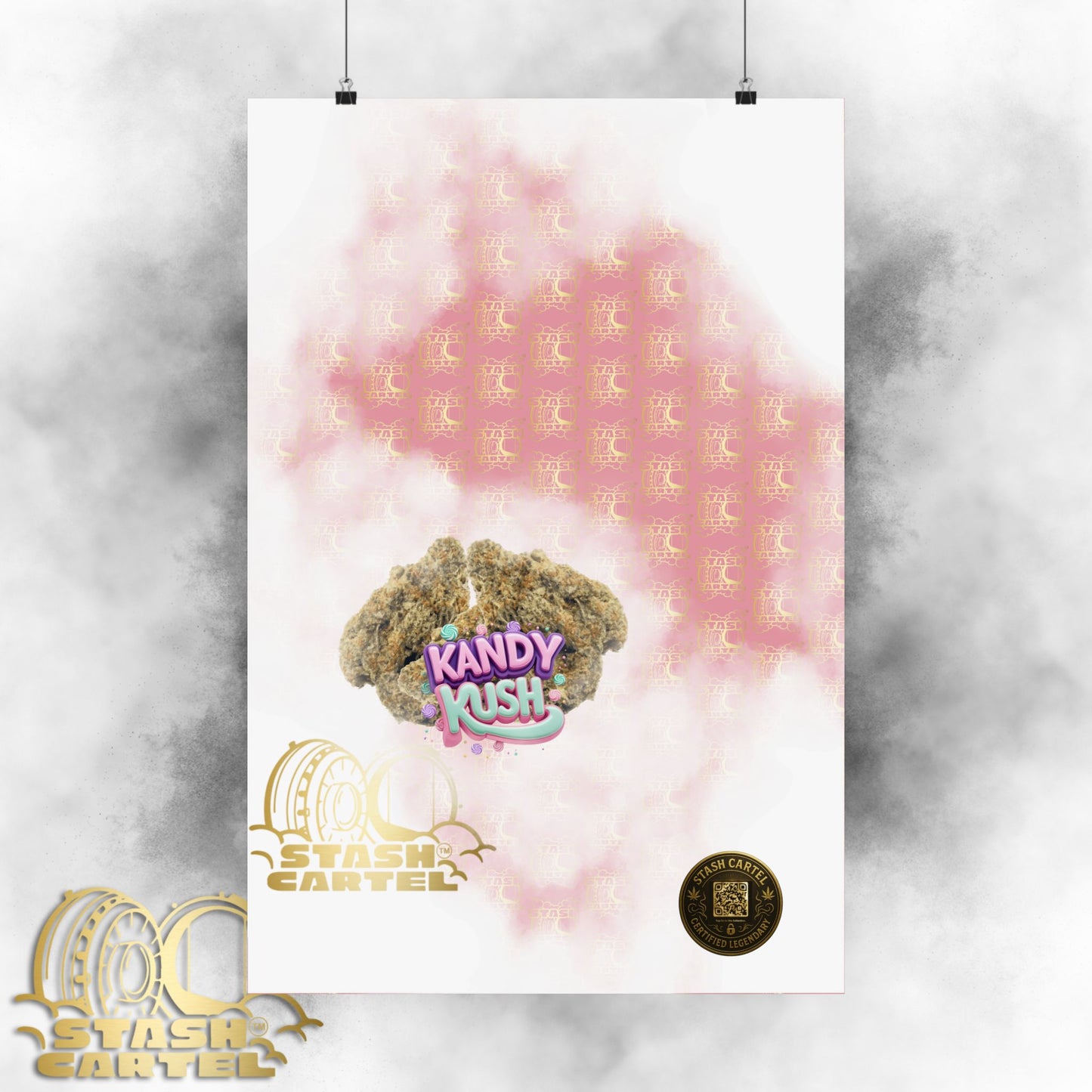 🍬💨 Kandy Kush Poster – Sweet Hybrid Wall Art with Candy Terps & Euphoric Balance