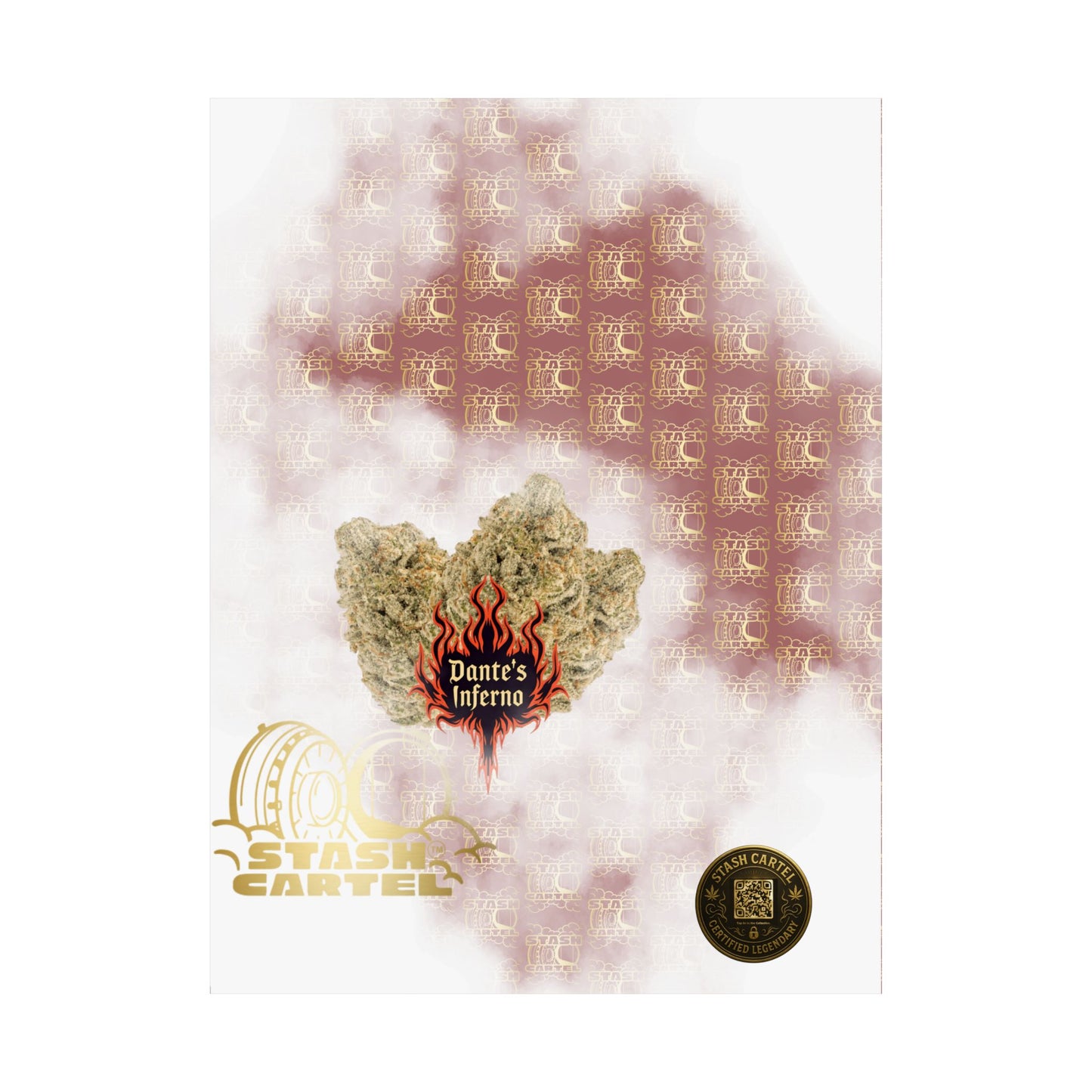 🔥😈 Dante’s Inferno Poster – Exotic Indica Hybrid Poster with Fiery Candy Terps