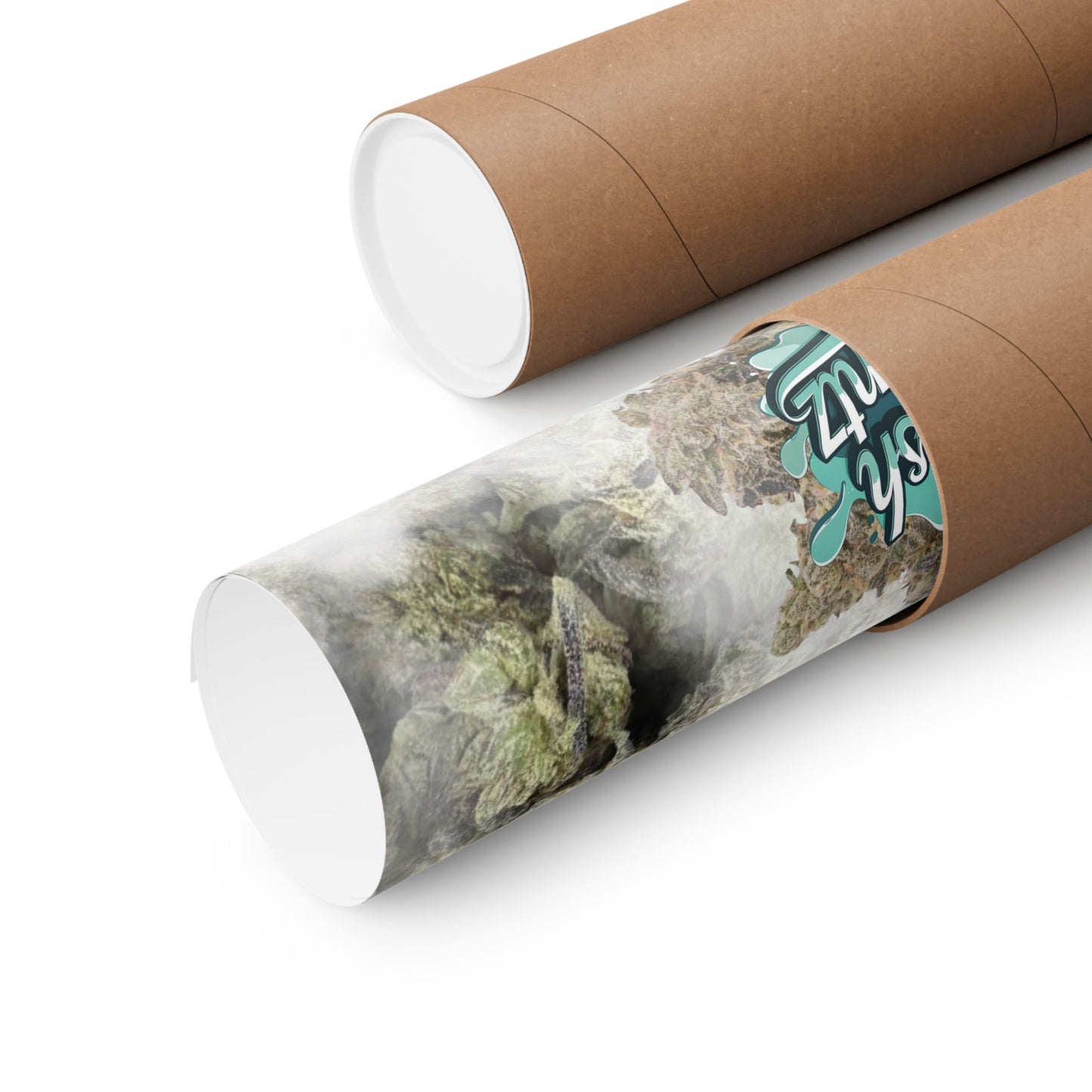 🌬️ "Gush Mintz" Hybrid Poster Print – Ice-Cold Cannabis Wall Art with Minty Drip