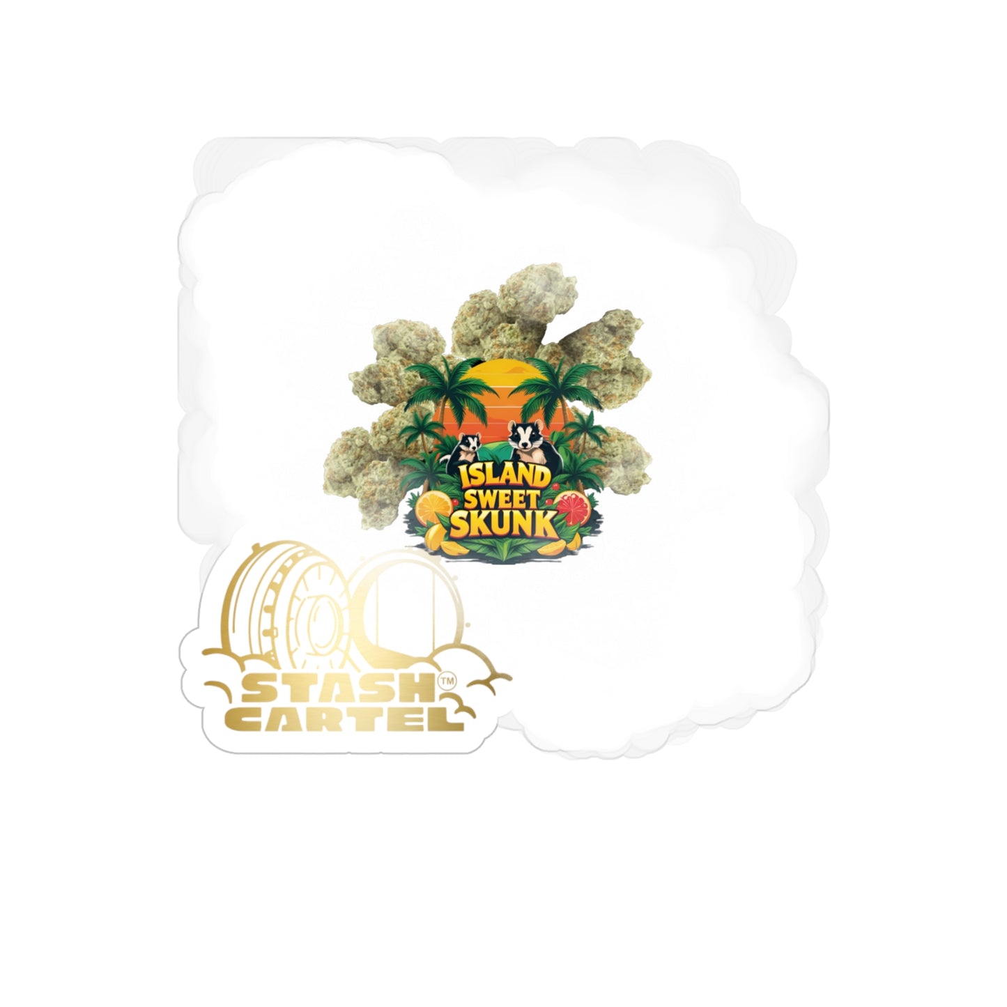 Island Sweet Skunk Transparent Outdoor Sticker – Cannabis Culture Merch