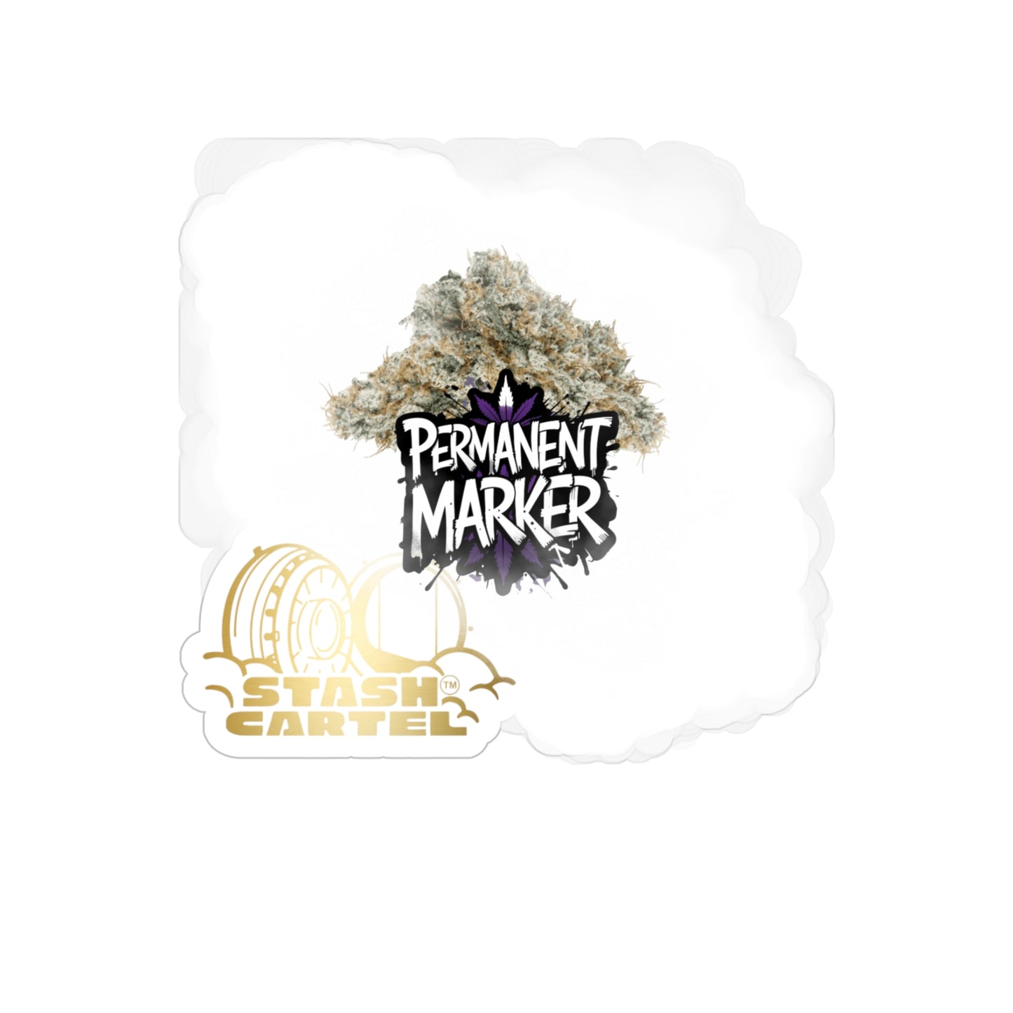 Permanent Marker Transparent Outdoor Sticker – Weed Lifestyle Design