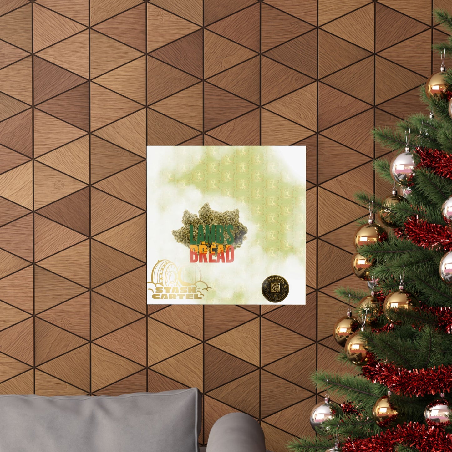 🇯🇲🕊️ Lamb’s Bread Poster – Jamaican Sativa Print with Bright Uplift & History