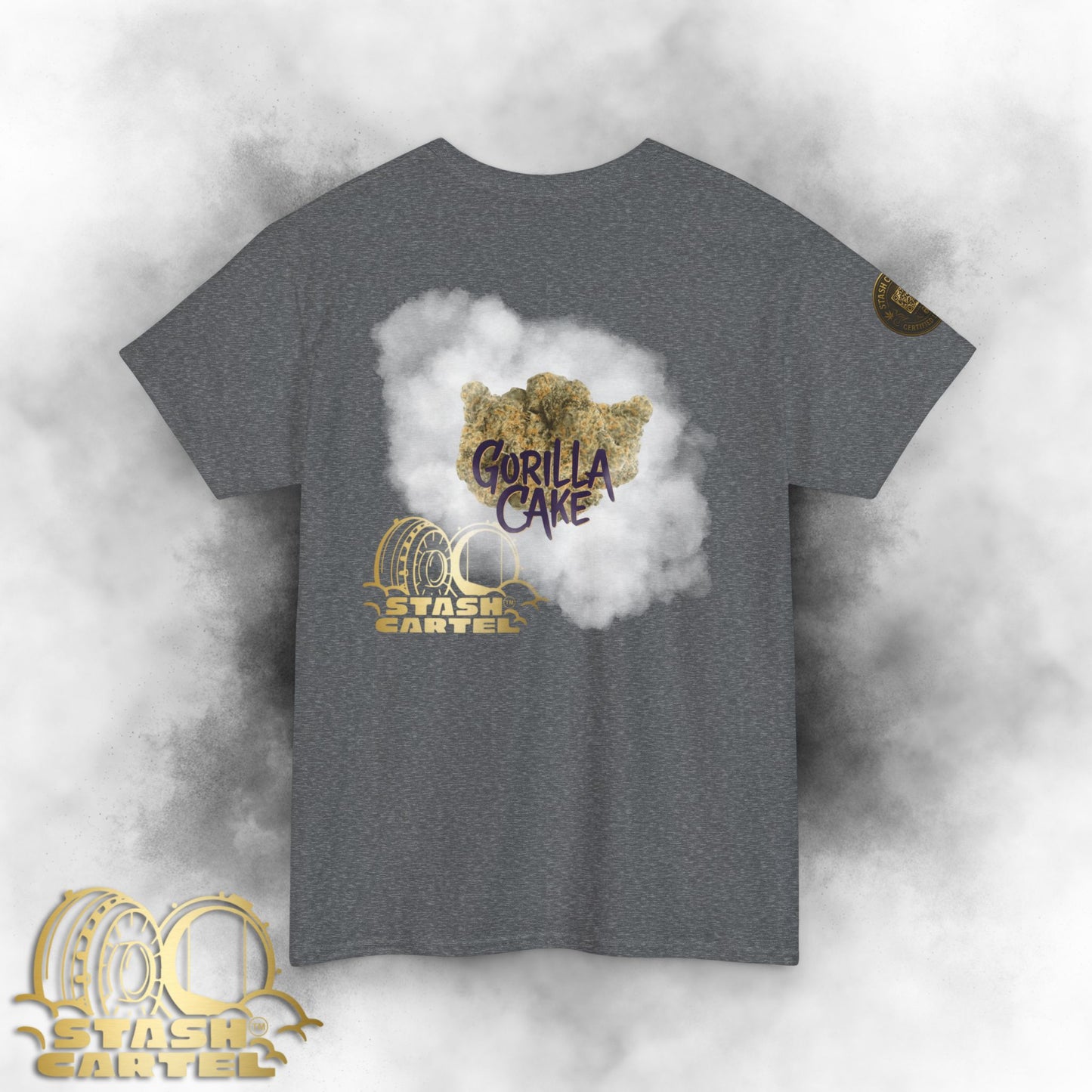 Gorilla Cake Tee – Hybrid Strength, Frosted Kush Unisex Heavy Cotton Tee