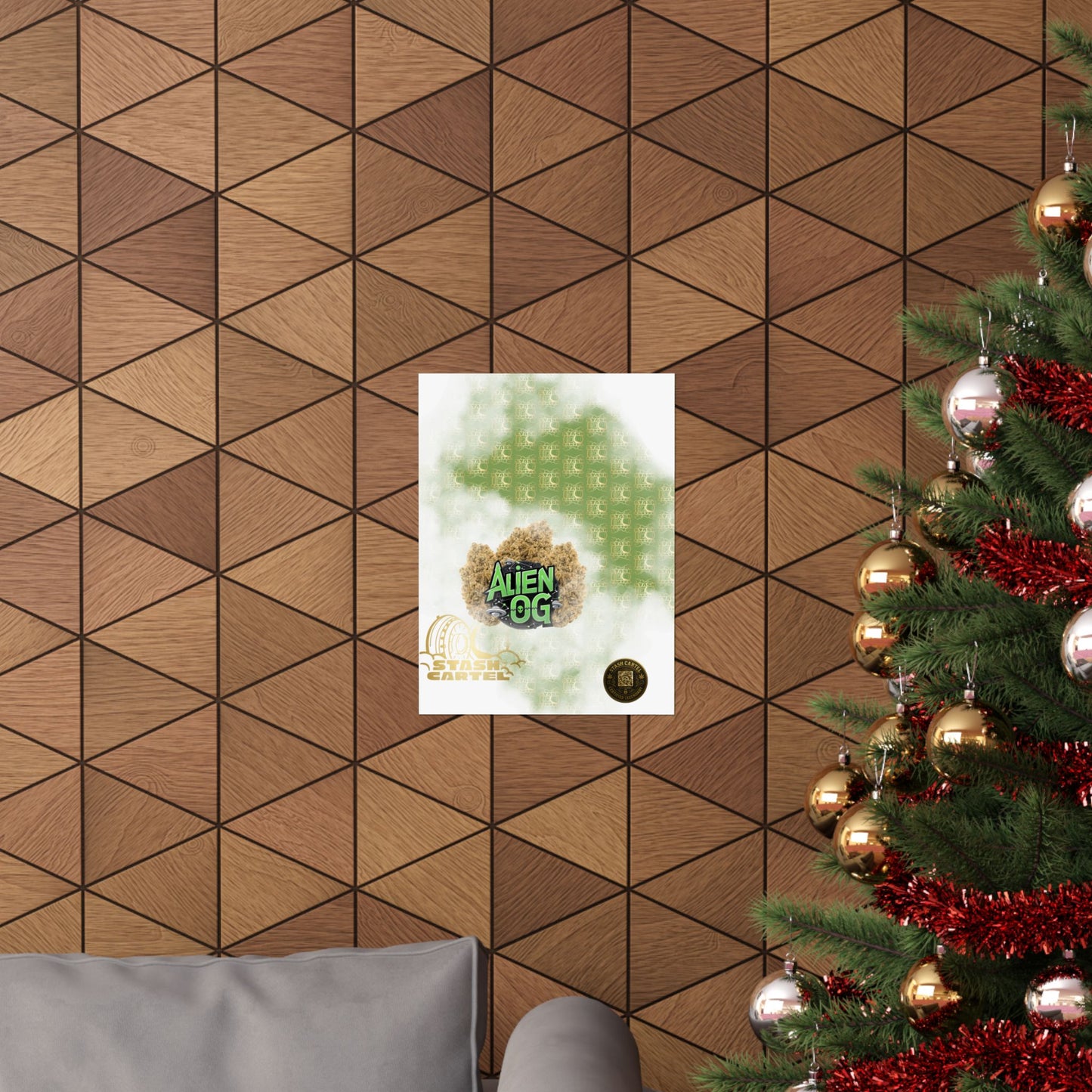 👽🌲 Alien OG Poster – Legendary Indica-Dominant Hybrid with Citrus Pine & Cosmic Potency