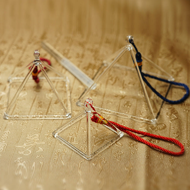 Quartz Crystal Pyramid Yoga Instrument Professional Transparent Four-corner Music Stand